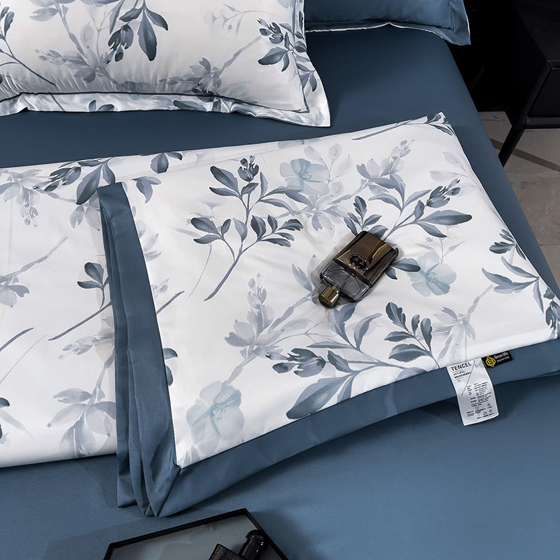 Summer Lightweight Silk Air Conditioning Quilt Set (4pcs)