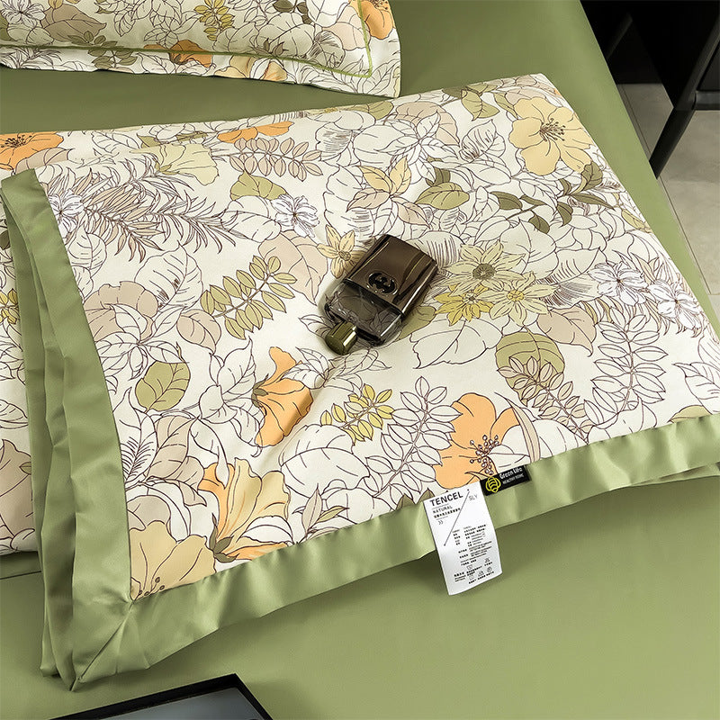 Summer Lightweight Silk Air Conditioning Quilt Set (4pcs)