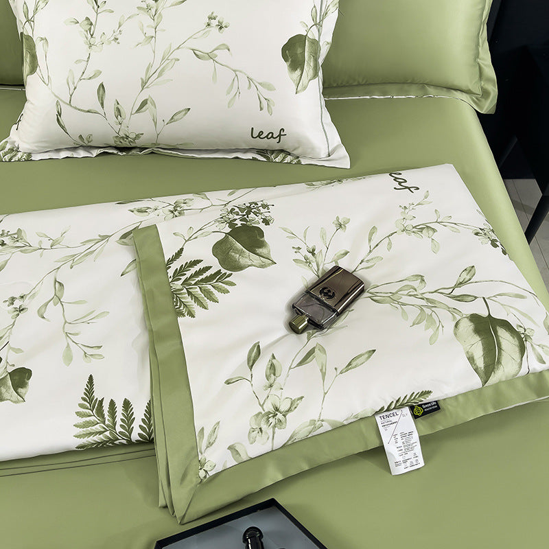 Summer Lightweight Silk Air Conditioning Quilt Set (4pcs)