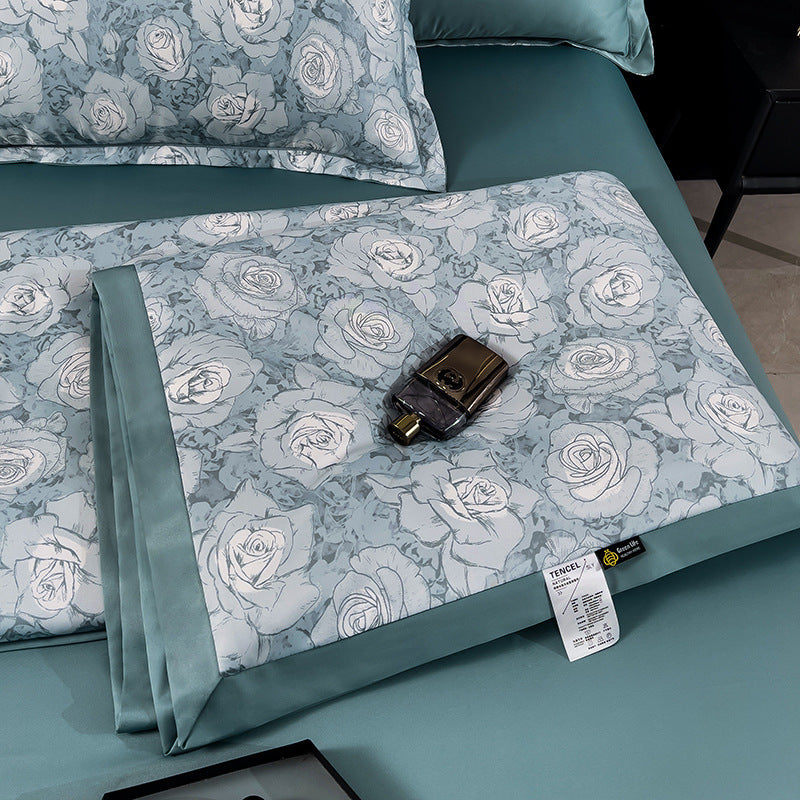 Summer Lightweight Silk Air Conditioning Quilt Set (4pcs)